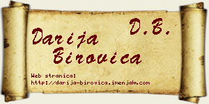 Darija Birovica vizit kartica